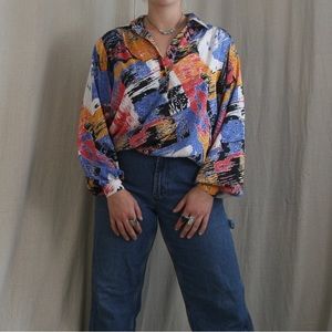 Vintage Groovy Silky Blouse